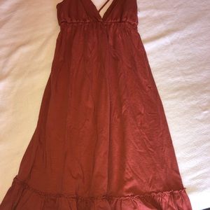 midi smock sundress with pep hem